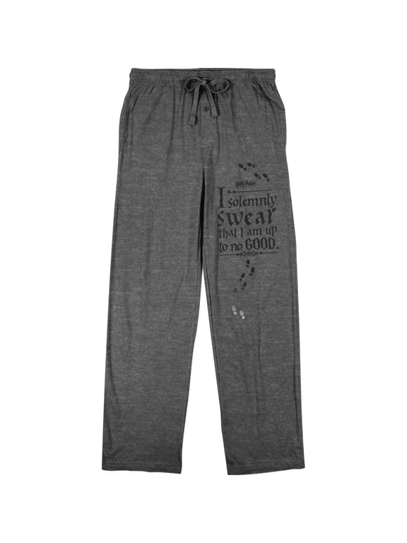 Harry Potter I Solemnly Swear Men's Graphite Heather Sleep Pajama Pants-X-Large