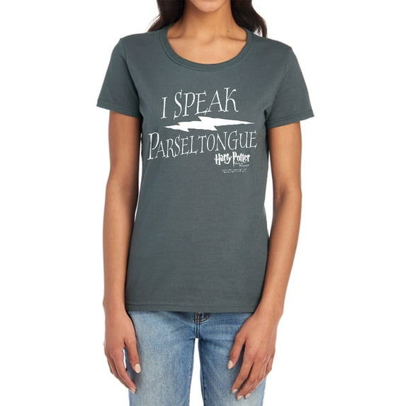 Harry Potter I Speak Parseltongue Women's T Shirt, Charcoal, Medium