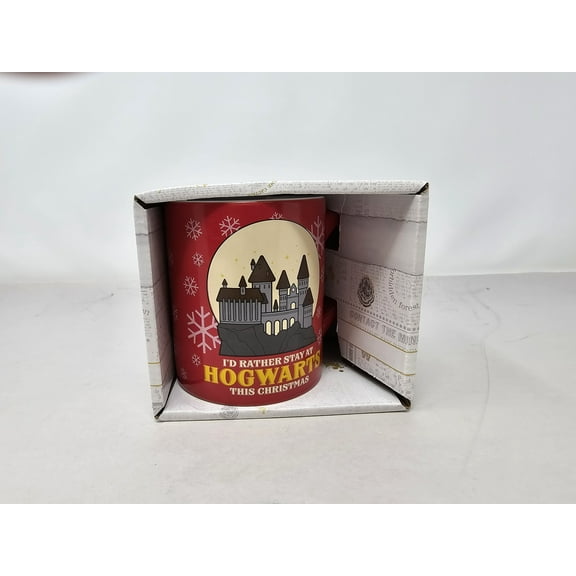 Harry Potter "I'd Rather Stay At Hogwarts This Christmas" 14ox Mug