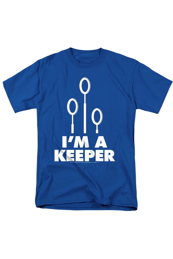 I'm A Keeper Quidditch T Shirt & Stickers (Medium) Royal