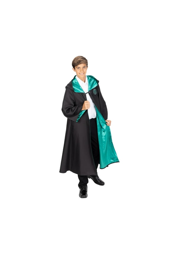 Boys or Girls Premium Hogwarts Slytherin Cosplay Robe, Size L/XL