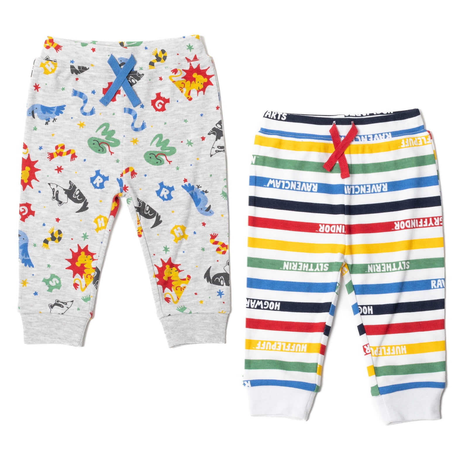 Harry Potter House Infant Pants 2-Pack - Gryffindor, Hufflepuff, Ravenclaw, Slytherin Prints, Newborn To 24 Months