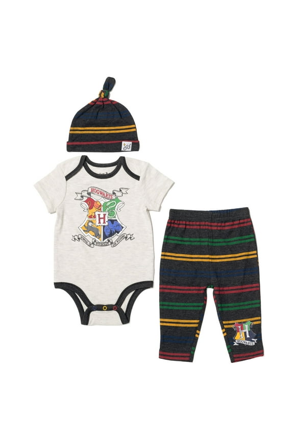 Infant Baby Boys Bodysuit Pants and Hat 3 Piece Outfit Set Newborn to Infant