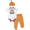 thumbnail image 1 of Harry Potter Infant Baby Boys Bodysuit Pants and Hat 3 Piece Outfit Set Newborn to Infant, 1 of 5