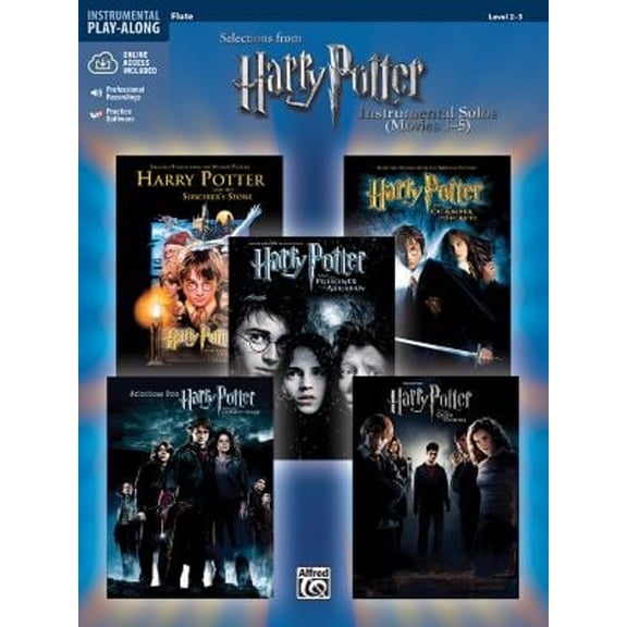 Pre-Owned Harry Potter Movies 1-5, for Flute (Harry Potter Instrumental Solos (Movies 1-5): Level 2-3), with audio download Paperback