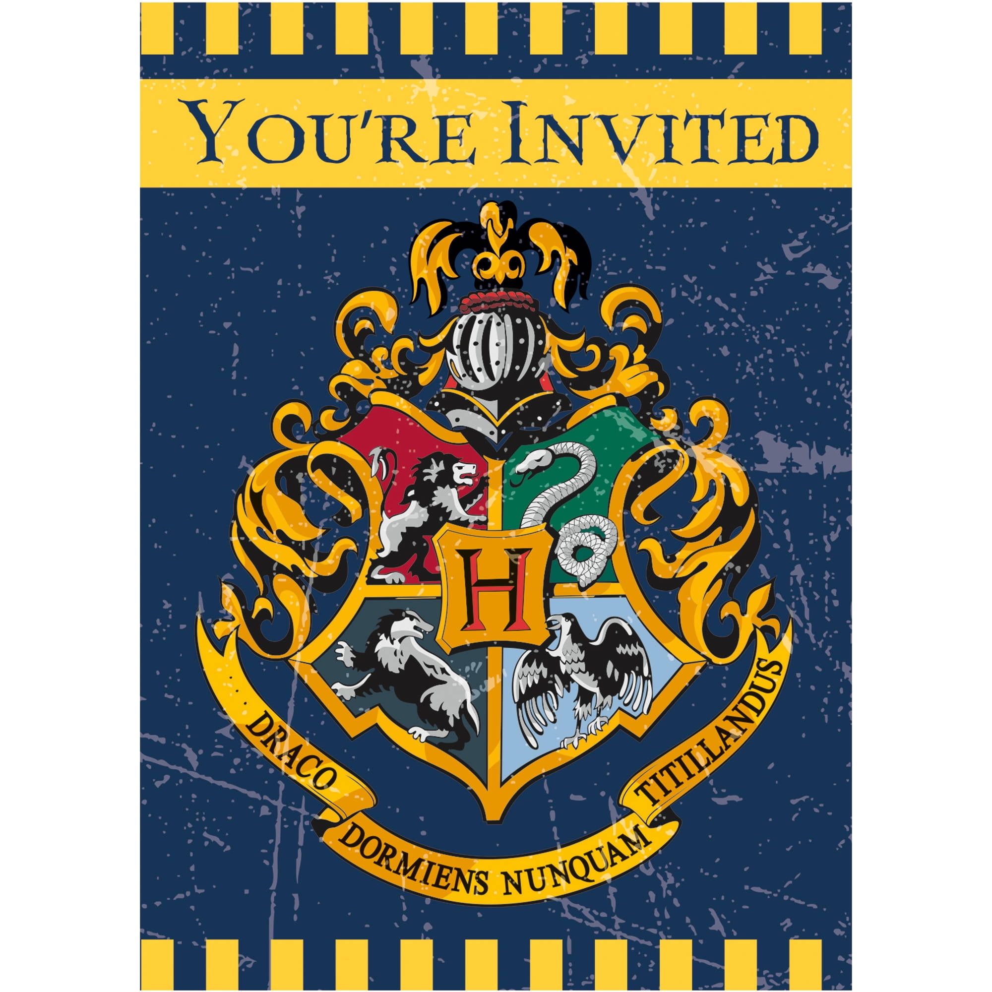 Party City Custom Harry Potter Photo Invitations Size 4in x 6in | Party Supplies