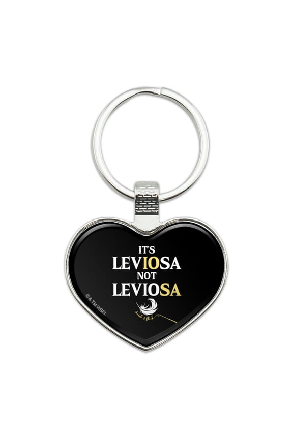 Harry Potter It's LevIOsa Not LevioSA Keychain Heart Love Metal Key Chain Ring