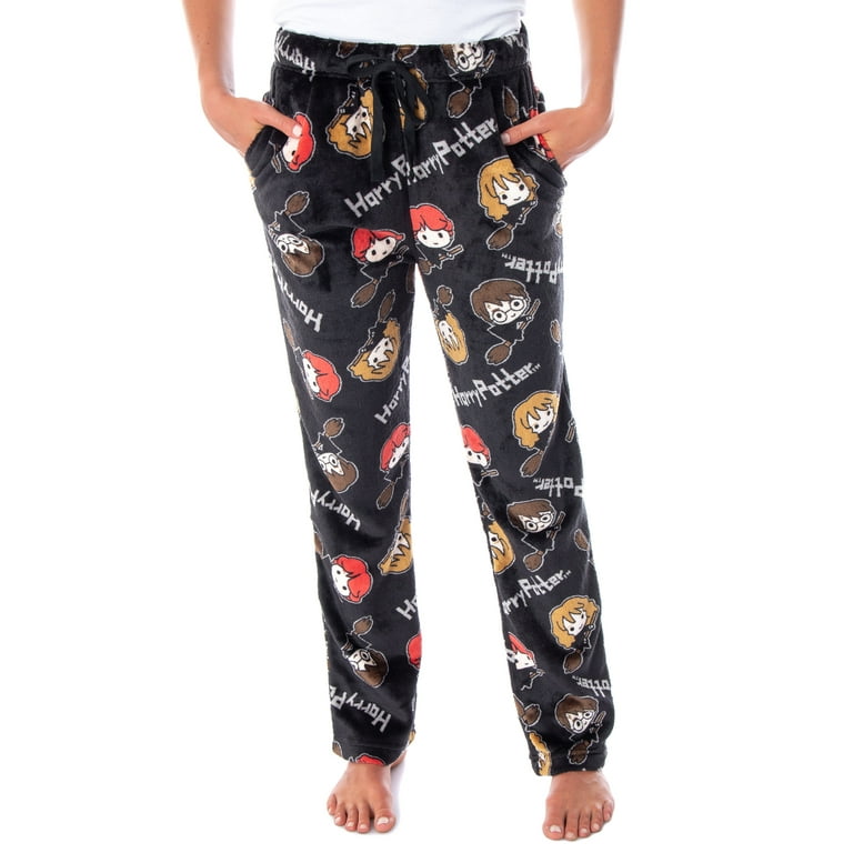 Harry Potter Juniors Allover Chibi Characters Minky Plush Pajama Pants Walmart