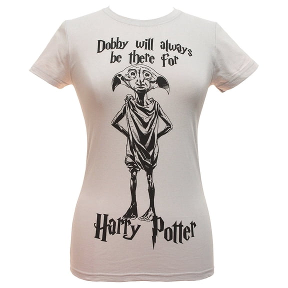 Harry Potter Juniors' Dobby Will Always Be There for Harry Potter T-Shirt (LG) Ice Grey