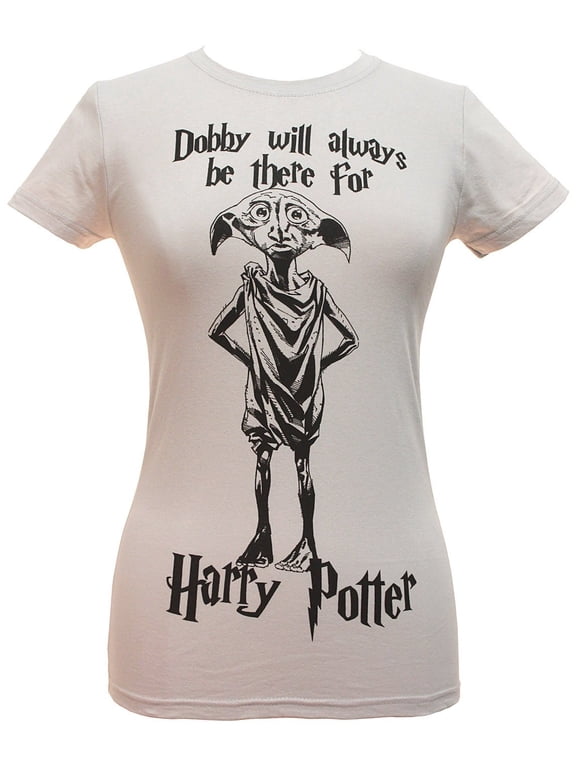 Harry Potter Juniors' Dobby Will Always Be There for Harry Potter T-Shirt (LG) Ice Grey