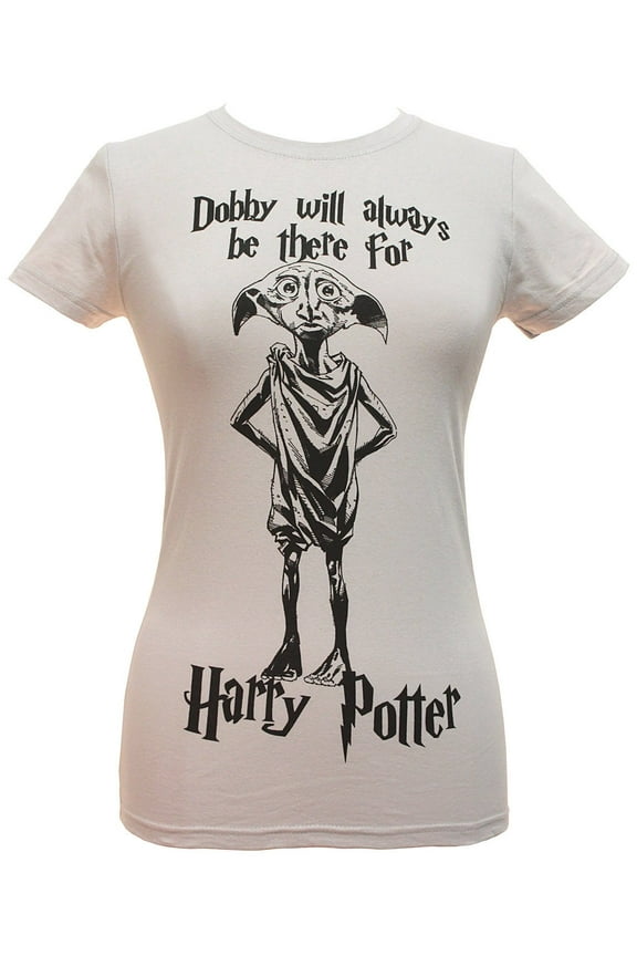 Harry Potter Juniors' Dobby Will Always Be There for Harry Potter T-Shirt (LG) Ice Grey