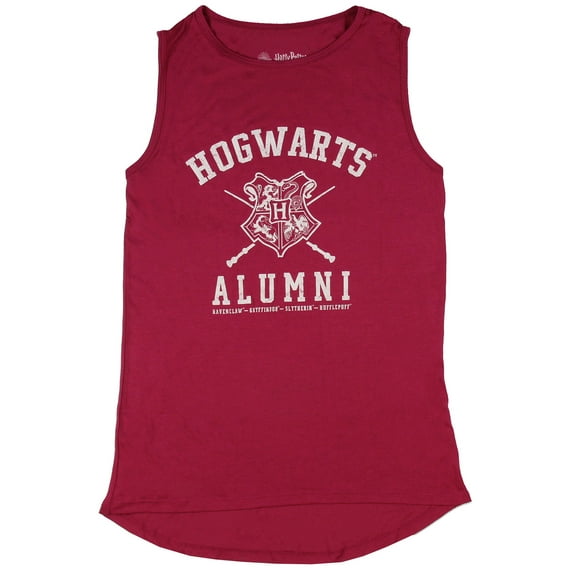 Harry Potter Juniors' Hogwarts Alumni Sleeveless Muscle Tank Top Shirt