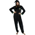 thumbnail image 1 of Harry Potter Juniors' Hogwarts Houses Hooded One-Piece Pajama Union Suit - Gryffindor Hufflepuff Ravenclaw Slytherin, 1 of 7