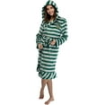 thumbnail image 1 of Harry Potter Juniors' Striped Hooded Fleece Robe Pajama Bathrobe - Gryffindor Hufflepuff Ravenclaw Slytherin, 1 of 6