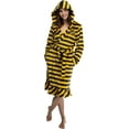 thumbnail image 1 of Harry Potter Juniors' Striped Hooded Fleece Robe Pajama Bathrobe - Gryffindor Hufflepuff Ravenclaw Slytherin, 1 of 6