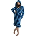 thumbnail image 1 of Harry Potter Juniors' Striped Hooded Fleece Robe Pajama Bathrobe - Gryffindor Hufflepuff Ravenclaw Slytherin, 1 of 6