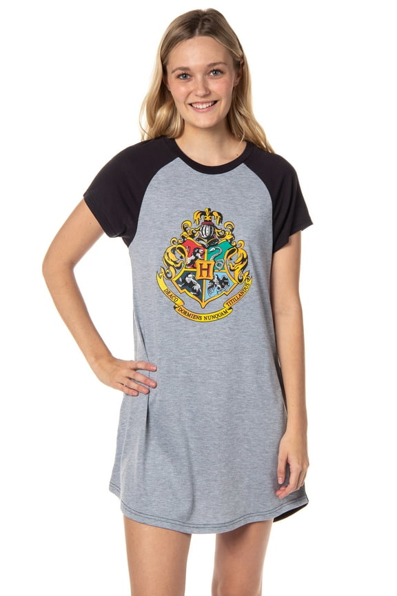 Harry Potter Juniors' Wizarding World Hogwarts Crest Sleep Pajama Nightgown