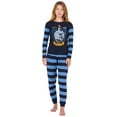 thumbnail image 1 of Harry Potter Kids Hogwarts Houses Crest Tight Fit 2 PC Long Sleeve Pajama Set - Hufflepuff Gryffindor Slytherin Ravenclaw, 1 of 3