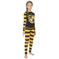 thumbnail image 1 of Harry Potter Kids Hogwarts Houses Crest Tight Fit 2 PC Long Sleeve Pajama Set - Hufflepuff Gryffindor Slytherin Ravenclaw, 1 of 5
