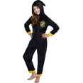 thumbnail image 1 of Harry Potter Kids' Hooded One-Piece Hogwarts Houses Pajama Union Suit - Ravenclaw Hufflepuff Slytherin Gryffindor, 1 of 7