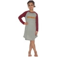 thumbnail image 1 of Harry Potter Girls' Hogwarts Raglan Long-Sleeve Nightgown Pajama Sleep Dress, 1 of 4