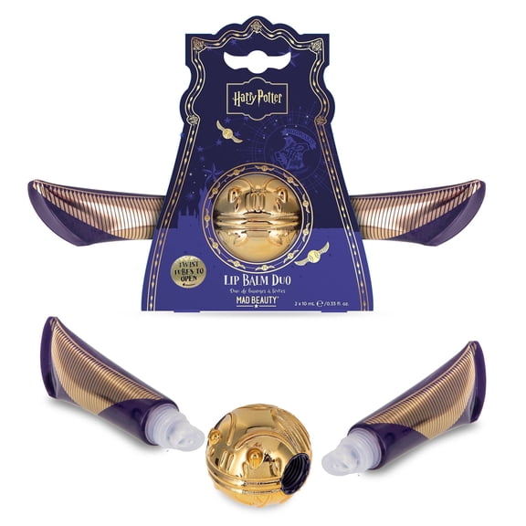 Mad Beauty Harry Potter Golden Snitch Lip Balm Duo, Vanilla & Cherry 2 pcs