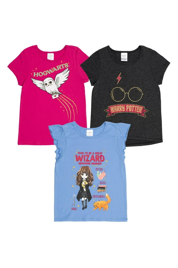 Little Girls 3 Pack T-Shirts Little Kid to Big Kid