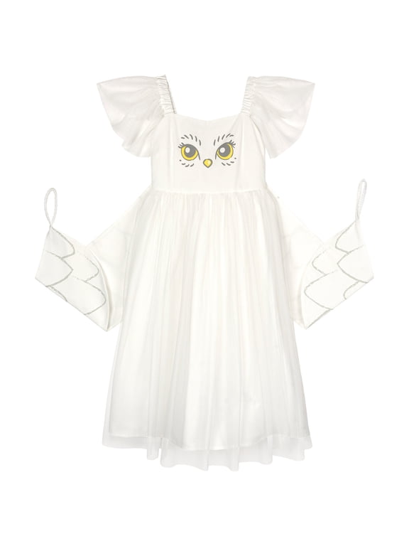 Little Girls' Cosplay Sleeveless Dress Hedwig White