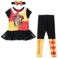 thumbnail image 1 of Harry Potter Little Girls Cosplay T-Shirt Dress Leggings and Headband 3 Piece Outfit Set Little Kid to Big Kid, 1 of 5