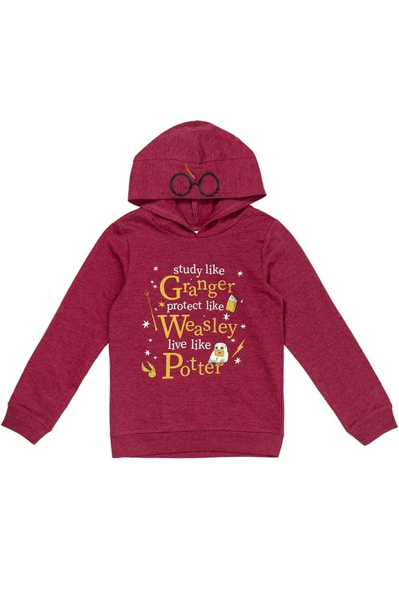 Little Girls French Terry Pullover Hoodie Little Kid to Big Kid