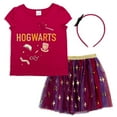 thumbnail image 1 of Harry Potter Little Girls T-Shirt Tulle Skirt and Headband 3 Piece Outfit Set Little Kid to Big Kid, 1 of 5