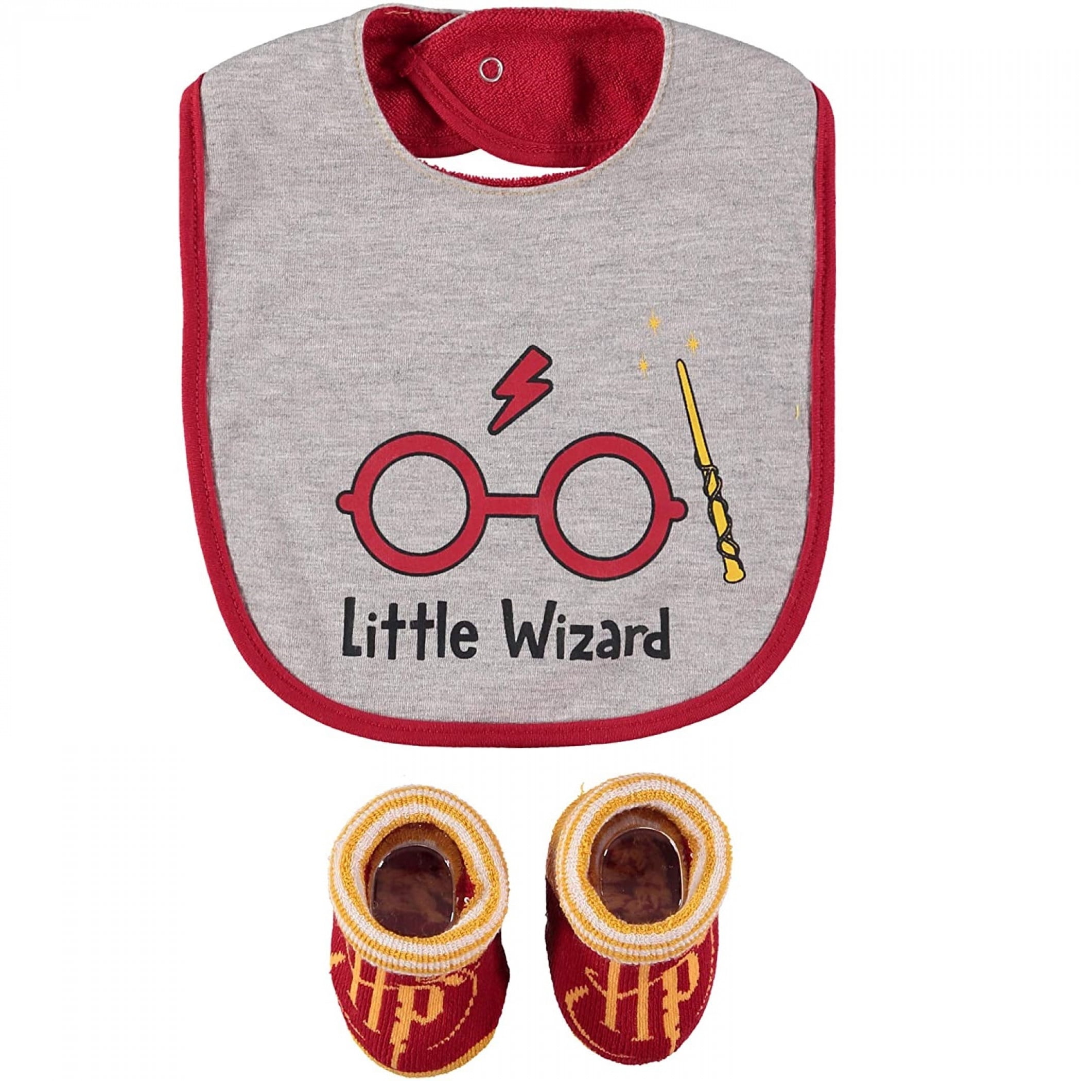 Harry Potter Little Wizard 2 Piece Bib and Sock Set