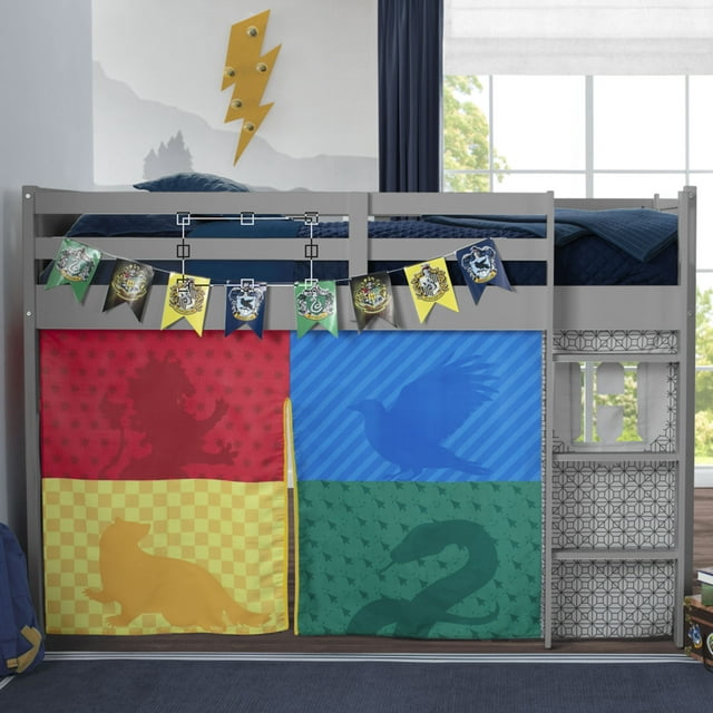 Harry Potter Loft Bed Tent by Delta Children - Curtain Set for Low Twin Loft Bed (Bed Sold Separately)