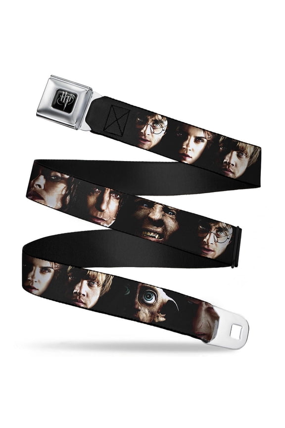Logo Full Color Black White Harry Potter 8 Character Faces Seatbelt Belt Standard