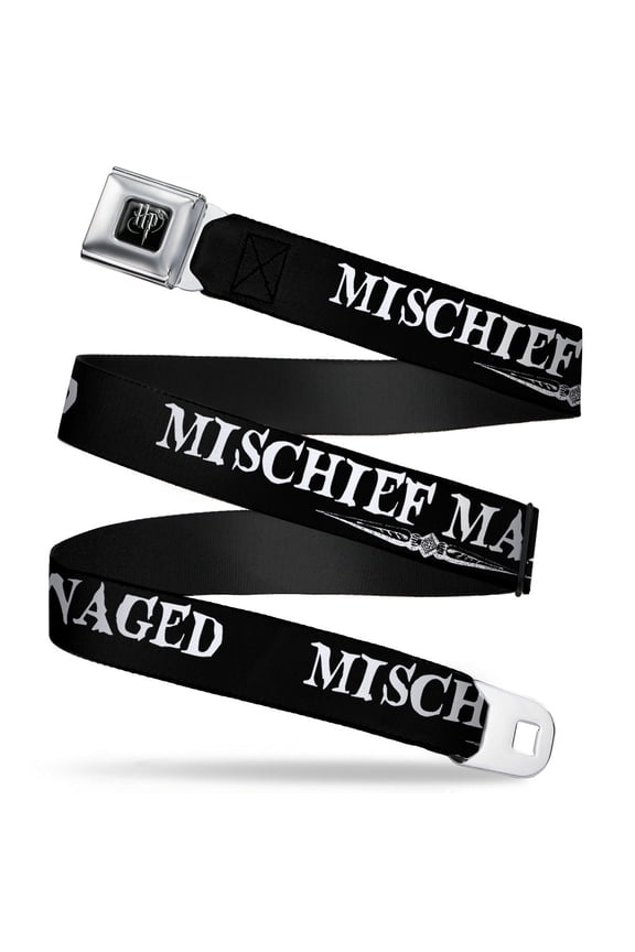 Logo Full Color Black White Harry Potter Mischief Managed Seatbelt Belt Standard