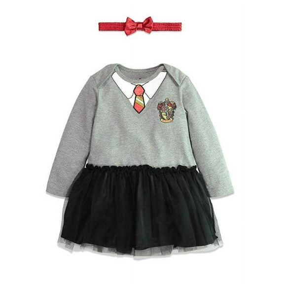 Harry Potter Long Sleeve Costume Tutu Dress with Headband (Toddler Girls)