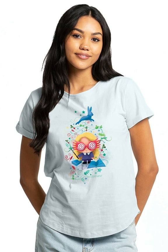 Luna Lovegood Chibi Women's Graphic T-Shirt Rolled Sleeve Tee