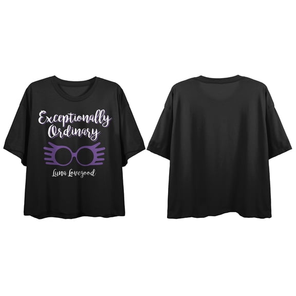 Harry Potter Luna Lovegood Ladies Fitted Crop Top Tee-L