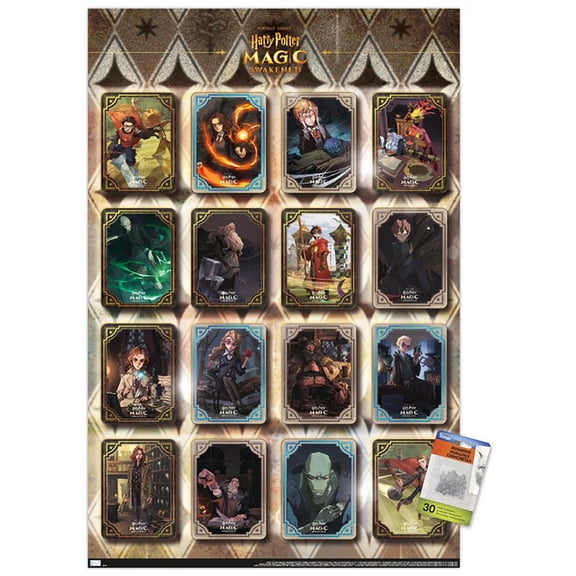 Harry Potter: Magic Awakened - Grid Wall Poster with Push Pins, 22.375" x 34"