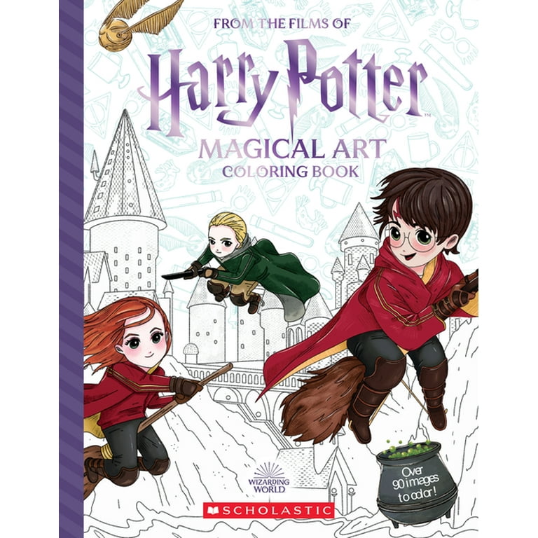 Harry Potter Coloring Books Set - Bundle with 2 Harry Potter Coloring Books  for Kids, Adults Plus Harry Potter Decal | Harry Potter Coloring Books for