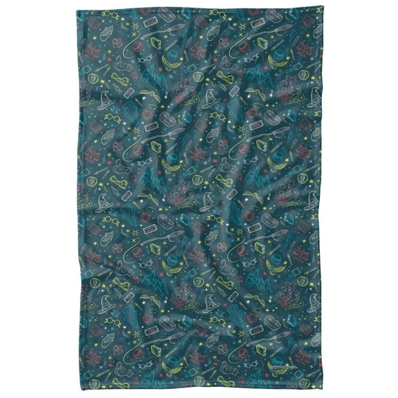 Harry Potter Magical Pattern Fleece Blanket 36' x 58',Magical Pattern