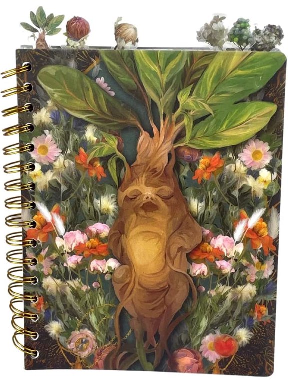 Mandrake Spiral Notebook Herbology Writing Journal for Kids 8 x 7 inch