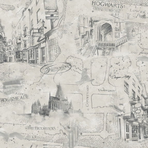 Harry Potter Map Peel and Stick Wallpaper