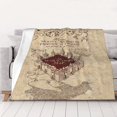 Harry Potter Map Thicken Flannel Throw Blanket 50"X40" All Seasons