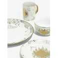 thumbnail image 1 of Harry Potter Marauder's Map Porcelain 16 Piece Set - Includes 4 Dinner Plates, 4 Salad Plates, 4 Bowls and 4 Mugs - Gold Marauders Map Design, 1 of 8