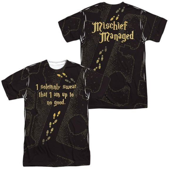 Harry Potter - Marauders Map (Front/Back Print) - Short Sleeve Shirt - Medium