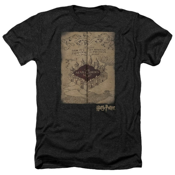 Harry Potter - Marauders Map - Heather Short Sleeve Shirt - Small
