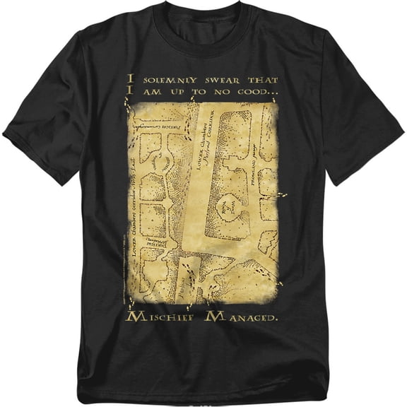 Harry Potter T-Shirt Marauders Map Interior Words Unisex Graphic Tee For Men & Women