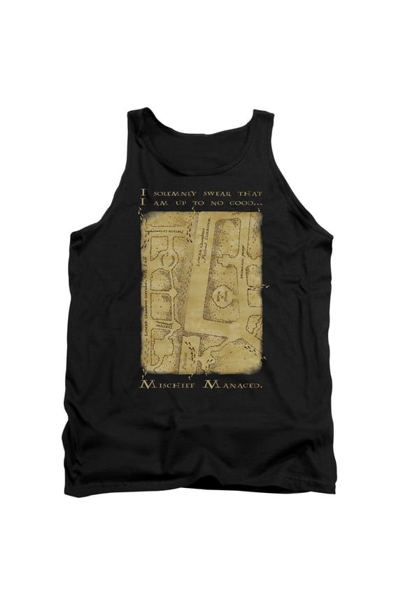 Harry Potter - Marauders Map Interior Words - Tank Top - X-Large