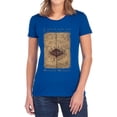 thumbnail image 1 of Harry Potter Marauders Map Words Women's T Shirt, Royal, Medium, 1 of 6